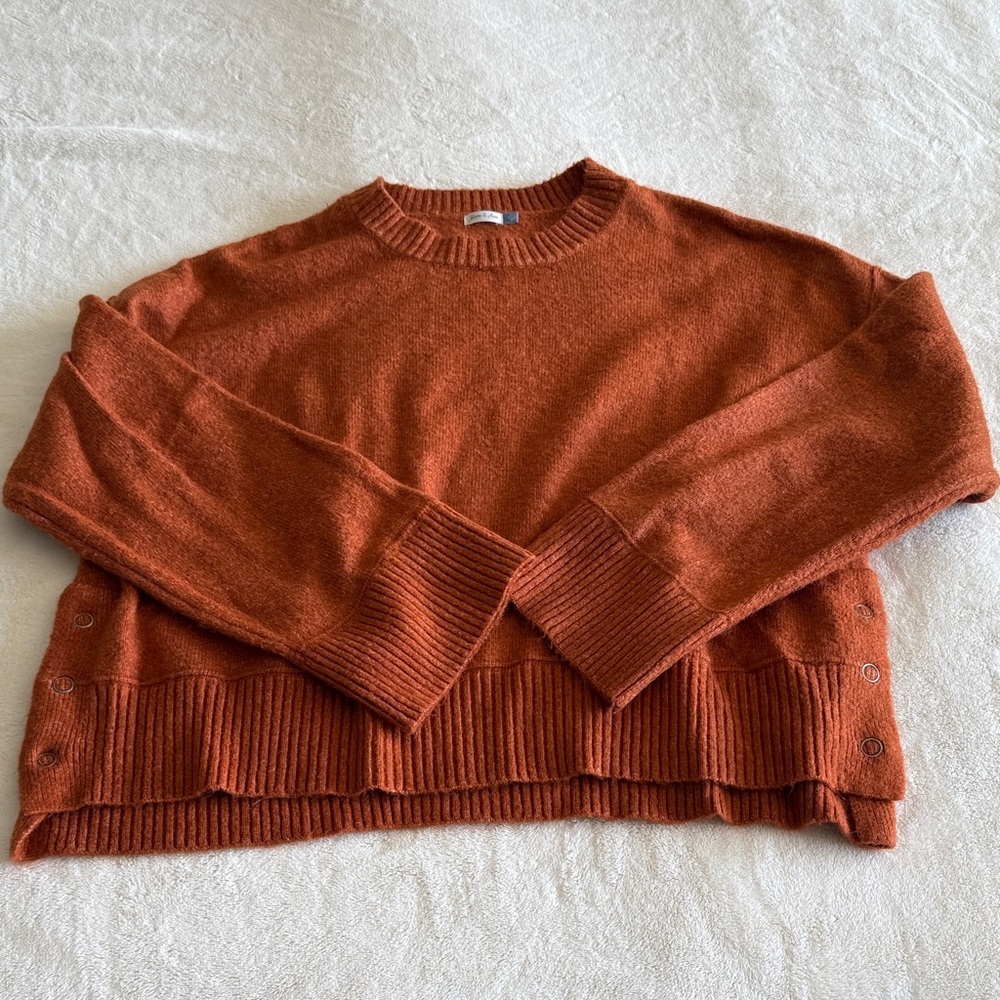 yarn&sea  Rust Women's Crew Neck Sweater / XL